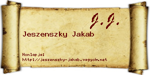 Jeszenszky Jakab névjegykártya
