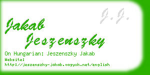 jakab jeszenszky business card